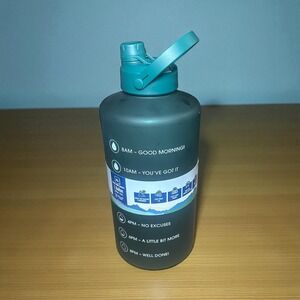Manna 1 Gallon Green Water Jug Travel Bottle Leakproof Dual Lid‎